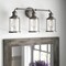 Designers Fountain Anson 24in 3-Light Satin Copper Bronze Industrial Indoor Wall Sconce with Clear Glass Shades 91303-SCB - alternate 2